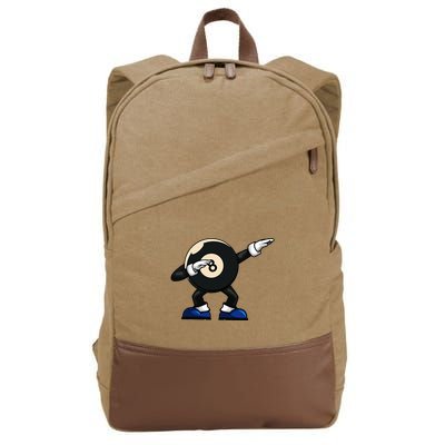 Dabbing Billiard Ball Pool Player Snooker Cotton Canvas Backpack