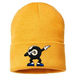 Dabbing Billiard Ball Pool Player Snooker Sustainable Knit Beanie