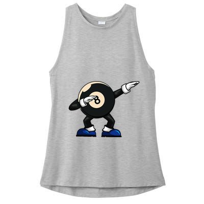 Dabbing Billiard Ball Pool Player Snooker Ladies PosiCharge Tri-Blend Wicking Tank