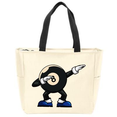 Dabbing Billiard Ball Pool Player Snooker Zip Tote Bag