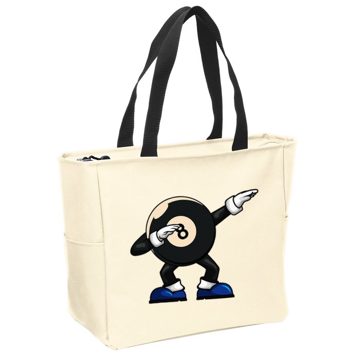 Dabbing Billiard Ball Pool Player Snooker Zip Tote Bag