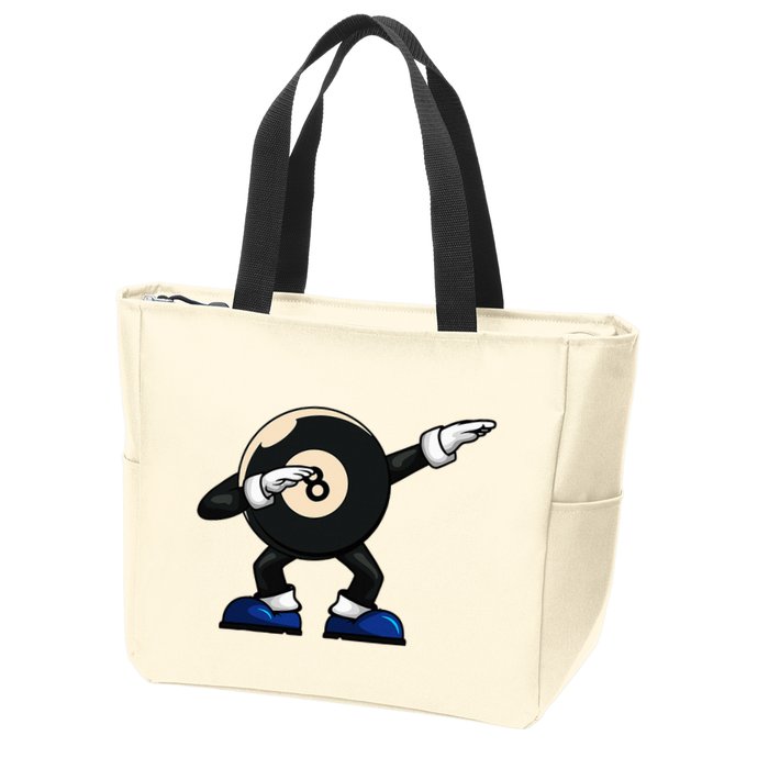 Dabbing Billiard Ball Pool Player Snooker Zip Tote Bag