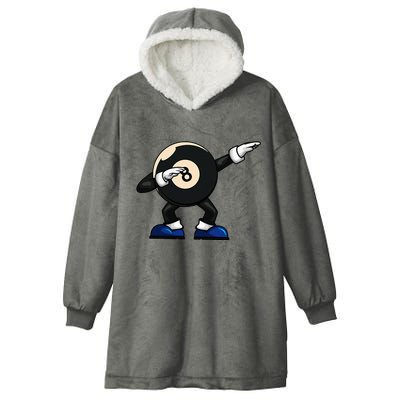 Dabbing Billiard Ball Pool Player Snooker Hooded Wearable Blanket