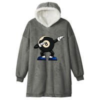 Dabbing Billiard Ball Pool Player Snooker Hooded Wearable Blanket
