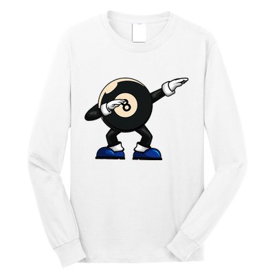 Dabbing Billiard Ball Pool Player Snooker Long Sleeve Shirt