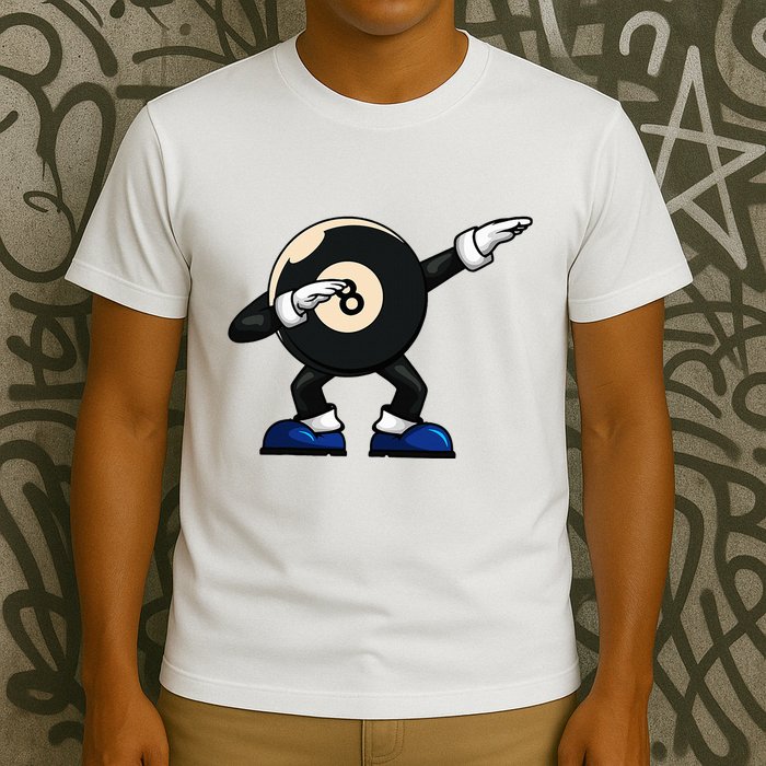 Dabbing Billiard Ball Pool Player Snooker T-Shirt