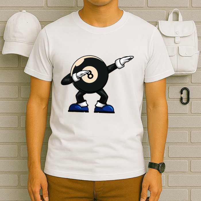 Dabbing Billiard Ball Pool Player Snooker T-Shirt