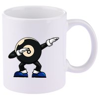 Dabbing Billiard Ball Pool Player Snooker 11oz C Handle Ceramic Mug