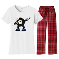 Dabbing Billiard Ball Pool Player Snooker Women's Flannel Pajama Set