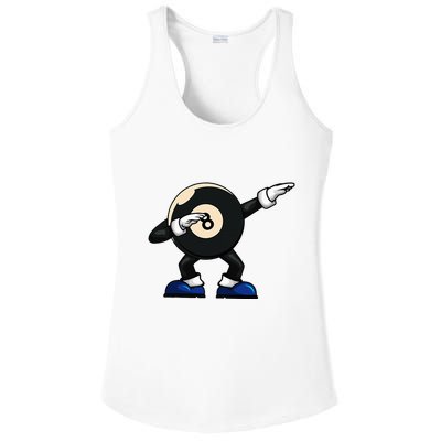 Dabbing Billiard Ball Pool Player Snooker Ladies PosiCharge Competitor Racerback Tank
