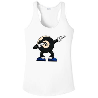 Dabbing Billiard Ball Pool Player Snooker Ladies PosiCharge Competitor Racerback Tank