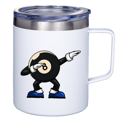 Dabbing Billiard Ball Pool Player Snooker 12oz Stainless Steel Coffee Mug