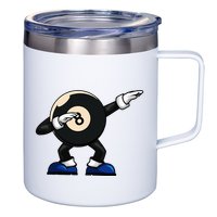 Dabbing Billiard Ball Pool Player Snooker 12oz Stainless Steel Coffee Mug