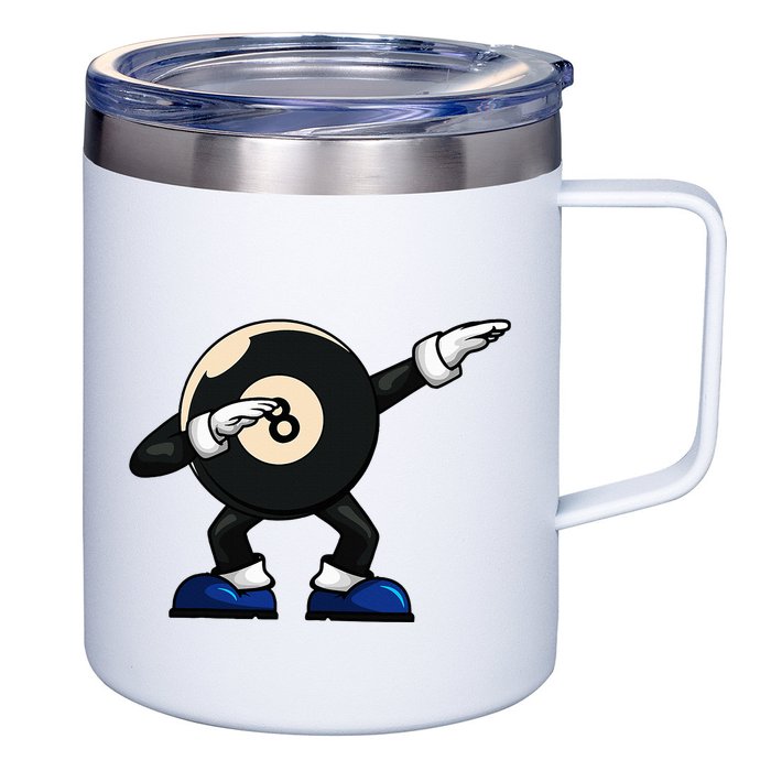 Dabbing Billiard Ball Pool Player Snooker 12oz Stainless Steel Coffee Mug