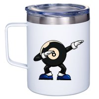 Dabbing Billiard Ball Pool Player Snooker 12oz Stainless Steel Coffee Mug