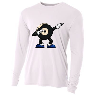 Dabbing Billiard Ball Pool Player Snooker Cooling Performance Long Sleeve Crew
