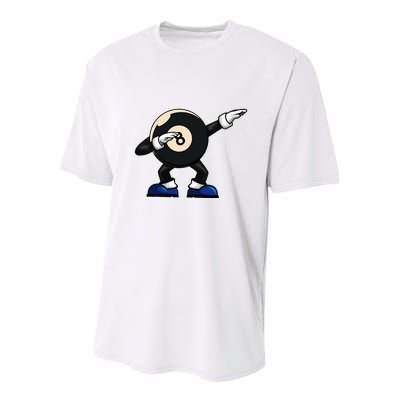 Dabbing Billiard Ball Pool Player Snooker Youth Performance Sprint T-Shirt