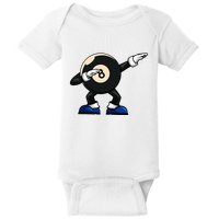 Dabbing Billiard Ball Pool Player Snooker Baby Bodysuit