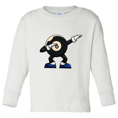 Dabbing Billiard Ball Pool Player Snooker Toddler Long Sleeve Shirt