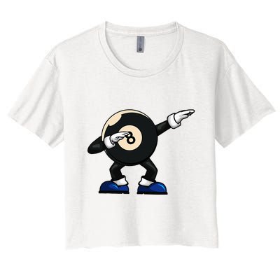 Dabbing Billiard Ball Pool Player Snooker Crop Top