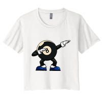 Dabbing Billiard Ball Pool Player Snooker Crop Top