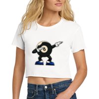 Dabbing Billiard Ball Pool Player Snooker Crop Top