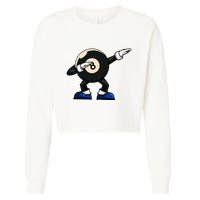Dabbing Billiard Ball Pool Player Snooker Cropped Pullover Crew