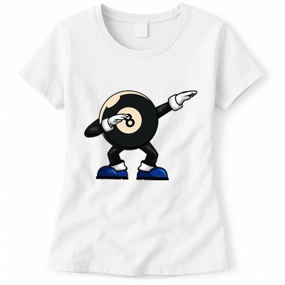 Dabbing Billiard Ball Pool Player Snooker Womens T-Shirt