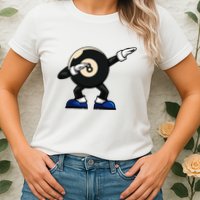 Dabbing Billiard Ball Pool Player Snooker Womens T-Shirt