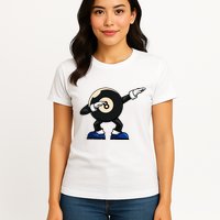 Dabbing Billiard Ball Pool Player Snooker Womens T-Shirt
