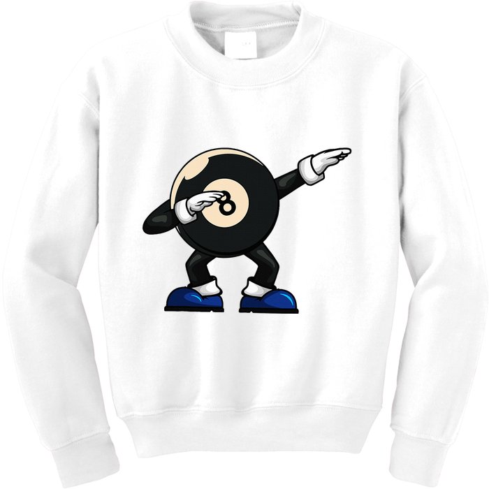 Dabbing Billiard Ball Pool Player Snooker Kids Sweatshirt