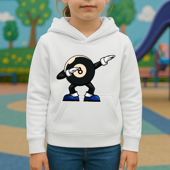 Dabbing Billiard Ball Pool Player Snooker Kids Hoodie
