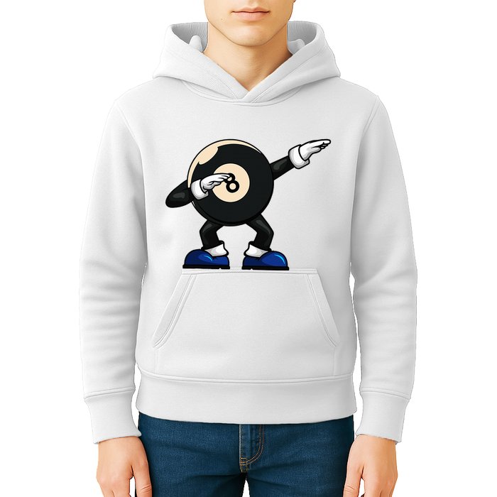 Dabbing Billiard Ball Pool Player Snooker Kids Hoodie