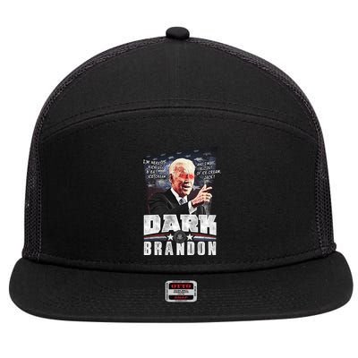 Dark Brandon Biden Campaign 7 Panel Mesh Trucker Snapback Hat