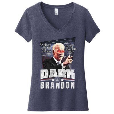 Dark Brandon Biden Campaign Women's V-Neck T-Shirt