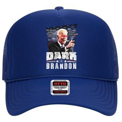 Dark Brandon Biden Campaign High Crown Mesh Back Trucker Hat