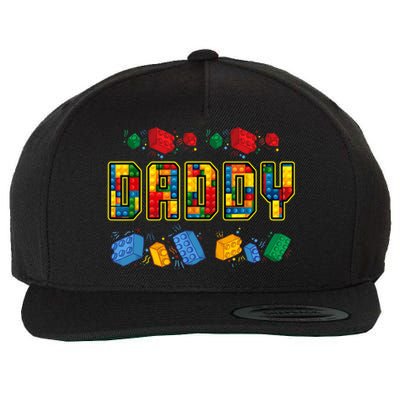 Daddy Brick Builder Funny Blocks Master Builder Dad Wool Snapback Cap