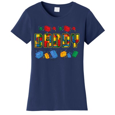 Daddy Brick Builder Funny Blocks Master Builder Dad Women's T-Shirt