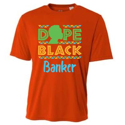 Dope Black Banker Banking Staff African American Afrocentric Gift Cooling Performance Crew T-Shirt