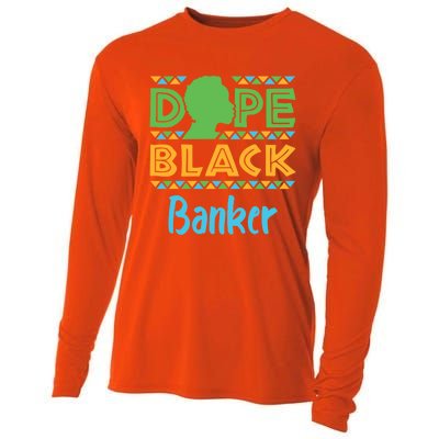 Dope Black Banker Banking Staff African American Afrocentric Gift Cooling Performance Long Sleeve Crew