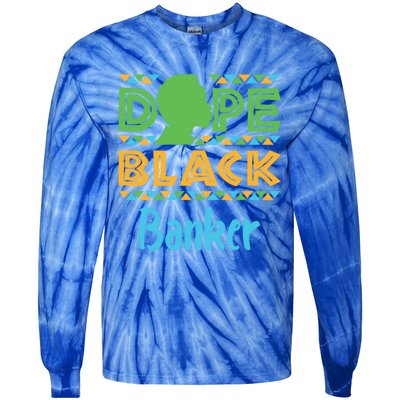 Dope Black Banker Banking Staff African American Afrocentric Gift Tie-Dye Long Sleeve Shirt