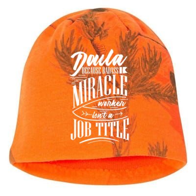 Doula Because Badass Miracle Worker Isn't A Job Title Gift Kati - Camo Knit Beanie