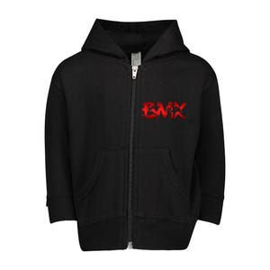 Distressed Bmx Bike Riders Toddler Zip Fleece Hoodie