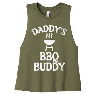 Daddys Bbq Buddy Cute Barbecue Family Match Boy Girl Women's Racerback Cropped Tank