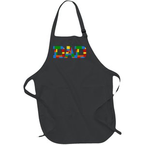 Dad Brick Builder Funny Blocks Master Builder Awesome Cute Full-Length Apron With Pockets