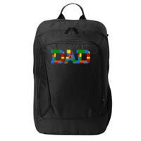 Dad Brick Builder Funny Blocks Master Builder Awesome Cute City Backpack