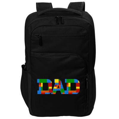 Dad Brick Builder Funny Blocks Master Builder Awesome Cute Impact Tech Backpack