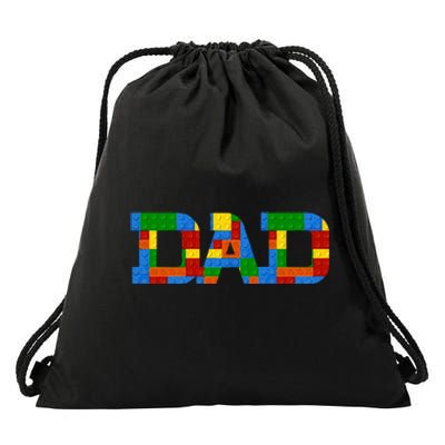 Dad Brick Builder Funny Blocks Master Builder Awesome Cute Drawstring Bag