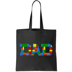 Dad Brick Builder Funny Blocks Master Builder Awesome Cute Tote Bag