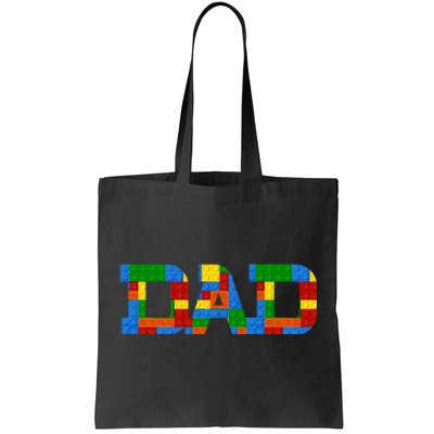 Dad Brick Builder Funny Blocks Master Builder Awesome Cute Tote Bag